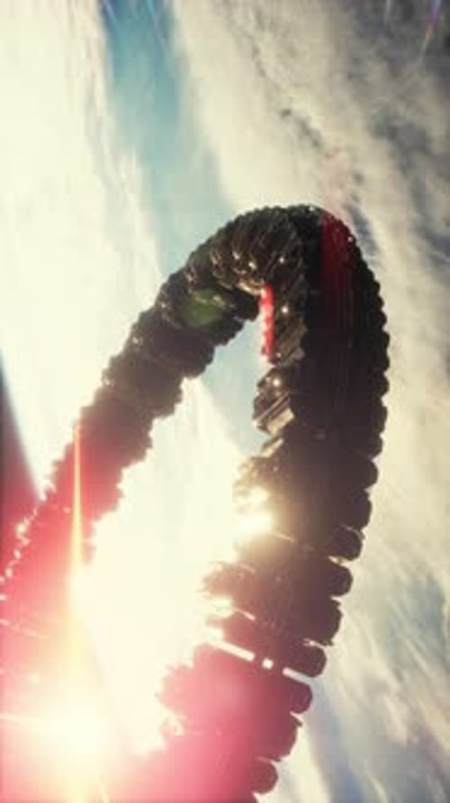 Alien Mothership Near Earth Elements Furnished By NASA Vertical