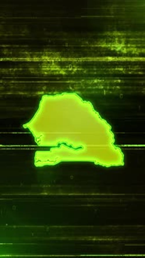 Carte numérique futuriste des problèmes du Sénégal - Vidéo verticale