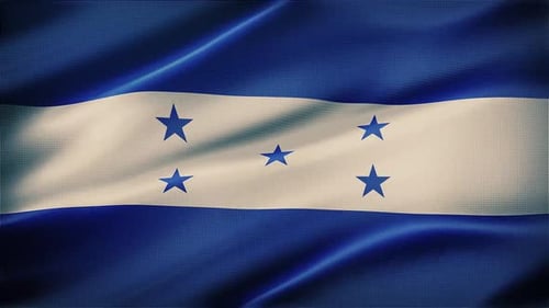 Honduras National Flag Waving Seamless Loop Background