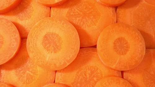 Vibrant Close Up of Fresh Carrot Slices