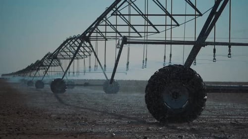 Center Pivot Irrigation System In Operation