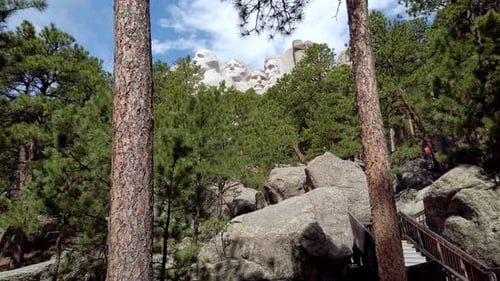 Mount Rushmore South Dakota USA - August 14 2019: Mount Rushmore