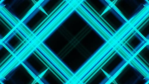 Abstract Glowing Neon Geometric Grid Loop Background