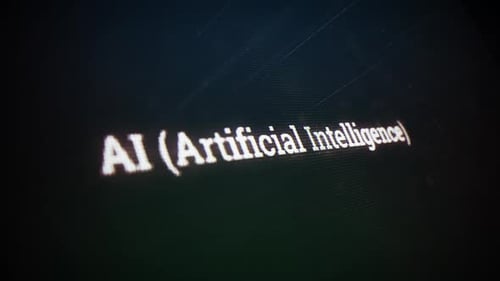 Ai (Artificial Intelligence) On Digital Screen Message On Computer Screens