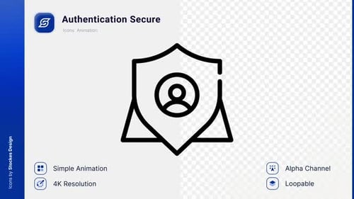 Animation Authentication Secure Icon