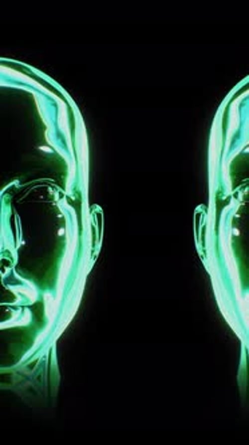 Green Reflective Heads Loop