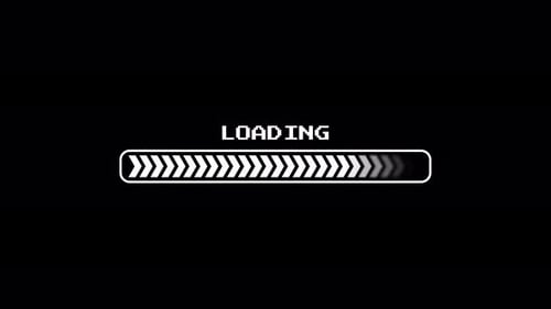Pixel Glitch Loading Progress Bar Animation