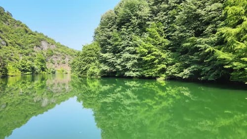 aerial lake reflection