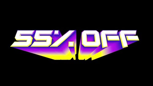 Neon 55 Percent Off Dynamic Text Animation for Sales Promotion