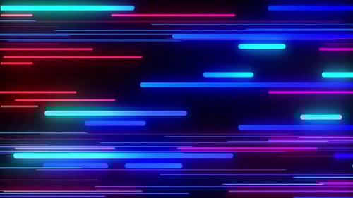 Neon Glowing Lines Abstract Motion Background Loop