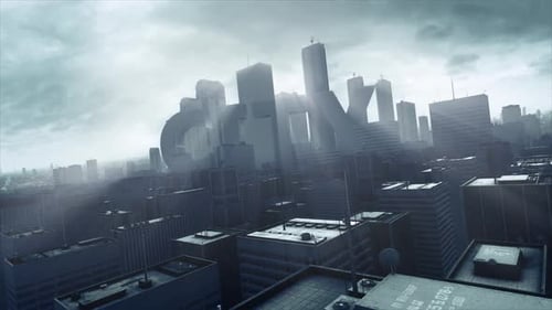 3D Skyscraper City Text