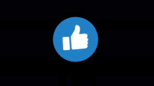 Vídeo de animación con iconos de Me gusta - Transparente