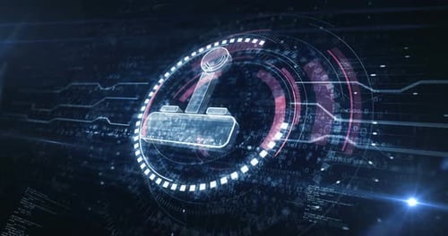 Joystick gaming symbol digital concept loop