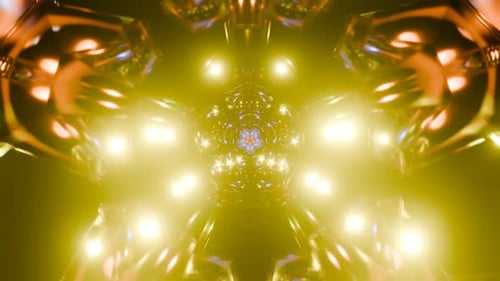 Endloser geometrischer 3D-Tunnel für faszinierende VJ-Visuals und Loops