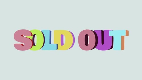 Colorful Fluid Melt Sold Out Text Animation