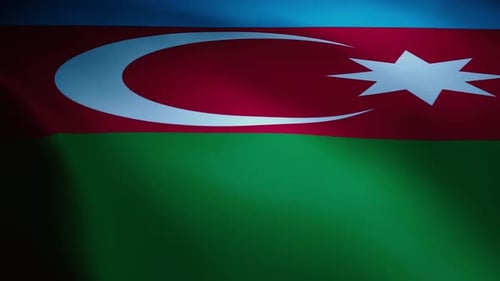 Waving Azerbaijan Flag Seamless Loop