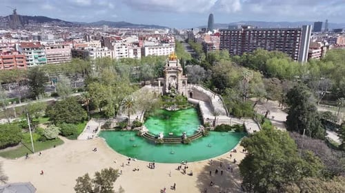 Ciutadella park at Barcelona Community of Catalonia Spain.
