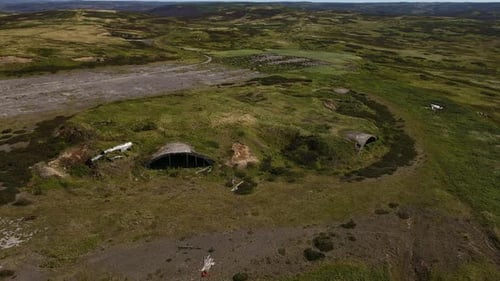 Aerial View of the Remains of the Abandoned Baikovo or Imaizaki Airfield