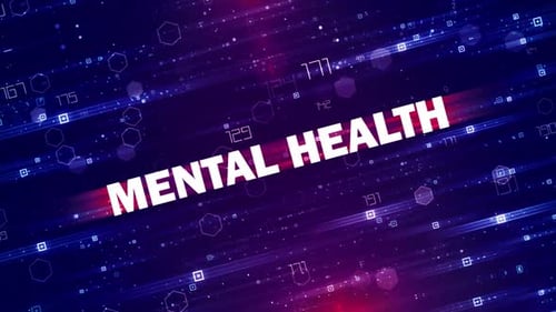 Futuristic Digital Mental Health Title Reveal Animation