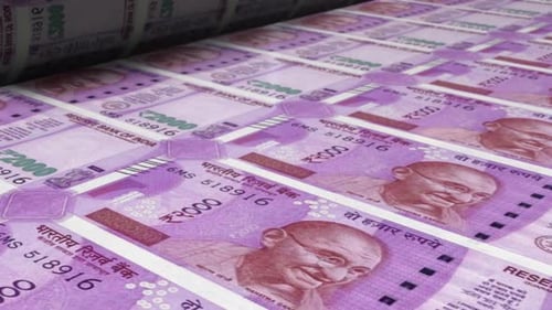 Indian 2000 Rupee Banknotes Printing in Factory