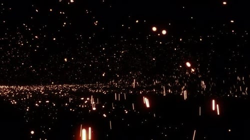 Golden Glittering Particles Abstract Overlay Transition