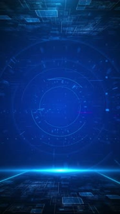 Binary Code Background Blue Digital Numbers Cybersecurity Hacker Hud Artificial Intelligence Coding