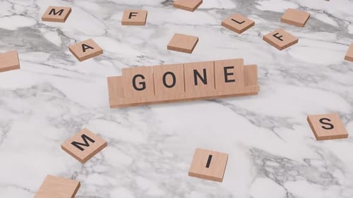 Gone word on scrabble