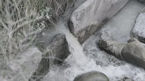 Biologically Polluted Water Unclean City Waste Water After Second Industrial Mechanical Cleaning