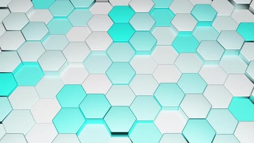 Dynamic Geometric Hexagon Grid Loop Background