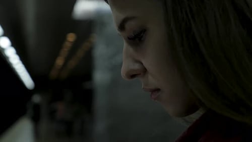 Contemplation in the Subway An Urban Reflection a Moment of Introspection Amidst City Life