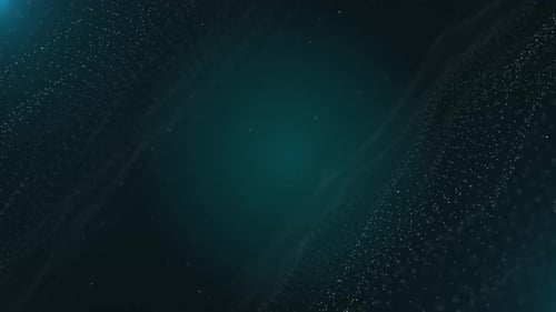 Ondas, puntos, líneas, fondo abstracto, estructura de conexión de red, Big Data, espacio virtual 3D