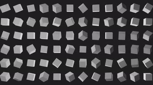 Primitive Cubes Rotation Background Seamless Loop