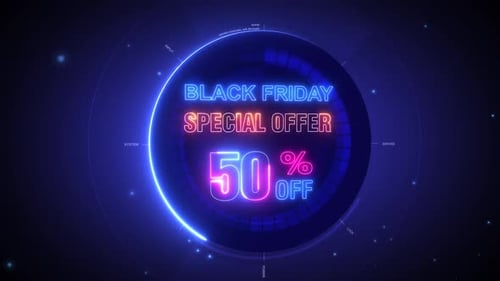 Black Friday Special Offer Neon Digital Promo