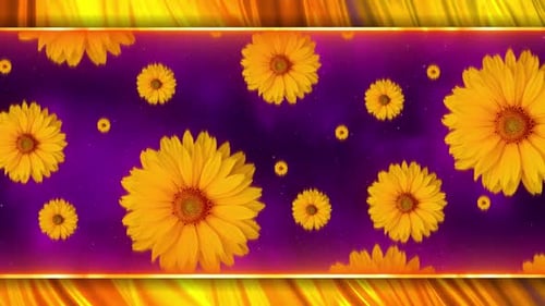 Yellow Flower Background Loop