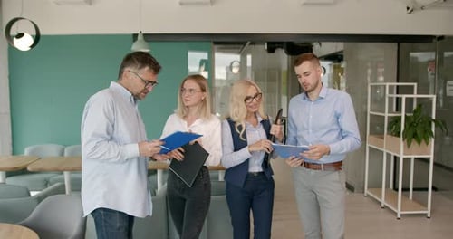 Group of Business People Working at Modern Office