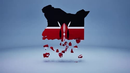 Kenya Map Flag Reveal Animation