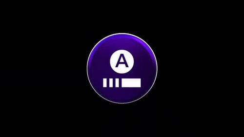 Modern 3D Rotating Loading Icon with Letter A