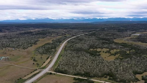 Drone view of road