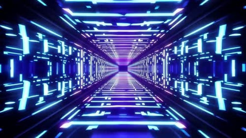 Neon-Cyberpunk-Tunnelschleife Background.mp4