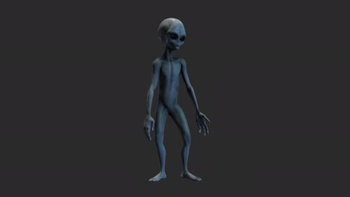 Animated 3D Alien Character Idle Loop