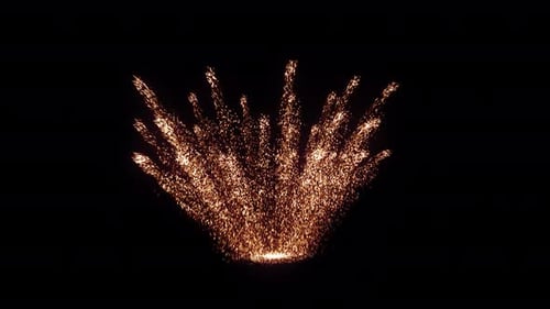 Elegant Golden Particle Burst Reveal Animation