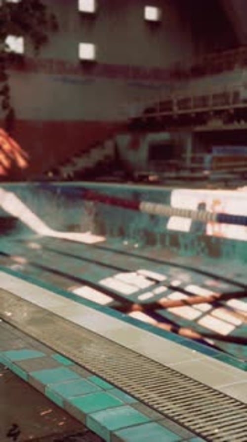 Abandoned Indoor Swimming Pool Cinematic Video Footage