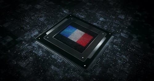 Bandeira da França na CPU do computador
