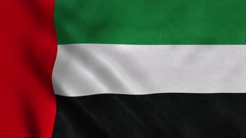 United Arab Emirates Flag Waving Seamless Loop Background