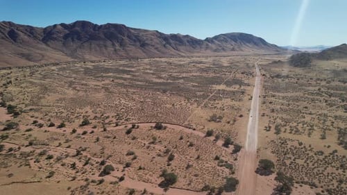 A video about a mountainous landscape and rugged nature from the Namib desert