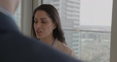 Businesswoman Talking in an Office