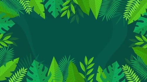 Blattrahmen Tropische Blätter grüner Hintergrund