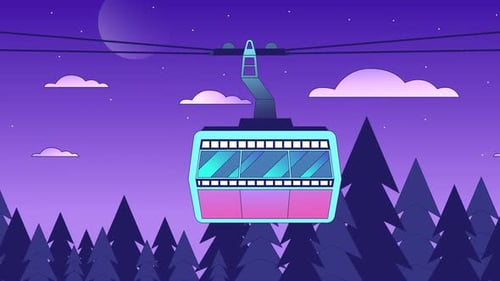 Gondola Lift Night Lo Fi Animation