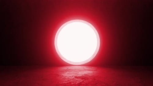 Lumière vive s'étendant dans la pièce rouge