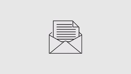 Animated Minimalist Line Art Envelope Message Icon